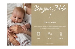 Carte Postale De Bienvenue Bébé – Téléchargement Du Modèle De Site Web