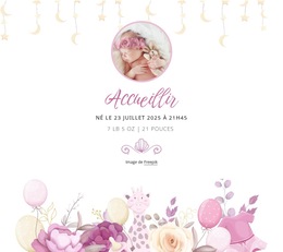 Carte Postale D'Annonce De Naissance #Website-Templates-Fr-Seo-One-Item-Suffix
