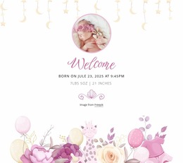 Baby Announcement Postcard