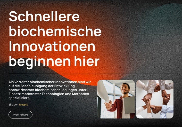 Biotechnologie durch Innovation Website-Vorlage