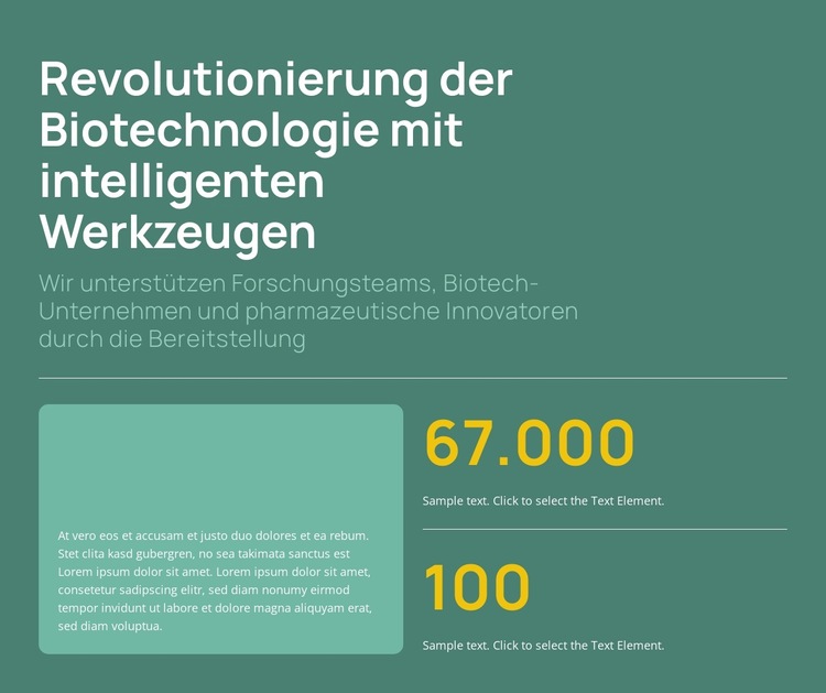 Intelligentere biochemische Verfahrenstechnik Website-Vorlage