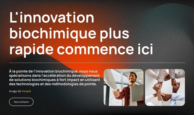 La biotechnologie propulsée par l'innovation Modèle CSS