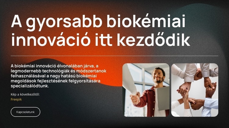 Biotechnológia az innováció ereje által Weboldal tervezés