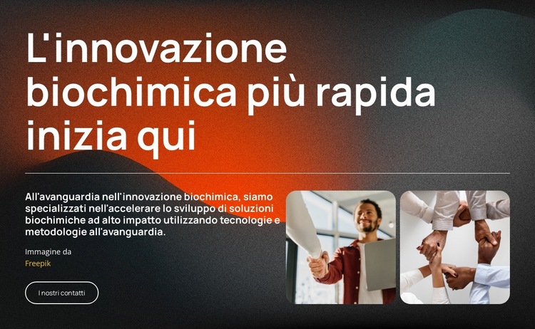 Biotecnologie alimentate dall'innovazione Modello di sito Web