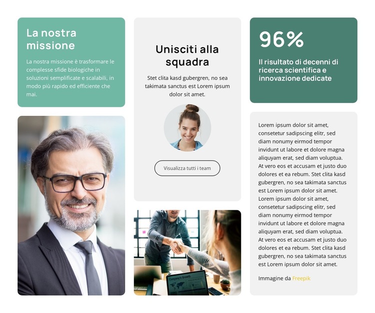 Accelerare le scoperte scientifiche Modello di sito Web