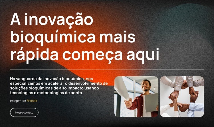 Biotecnologia impulsionada pela inovação Design do site