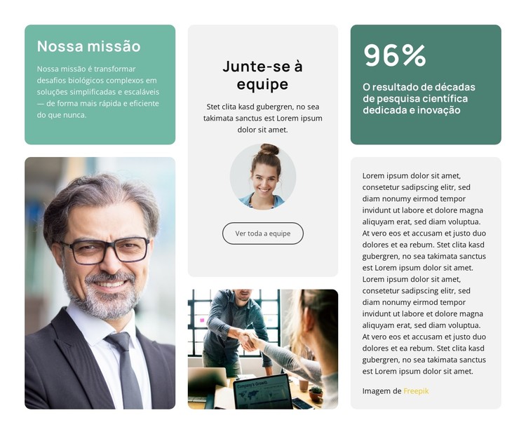 Acelerando os avanços científicos Template CSS