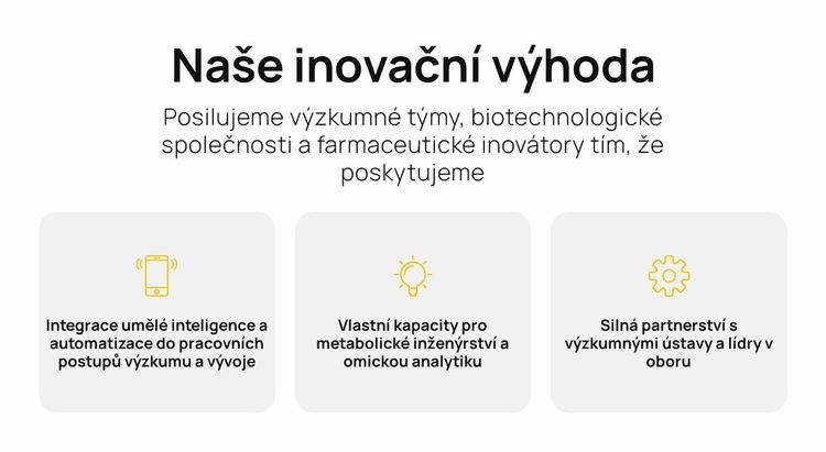 Rychlejší věda, lepší řešení Šablona HTML