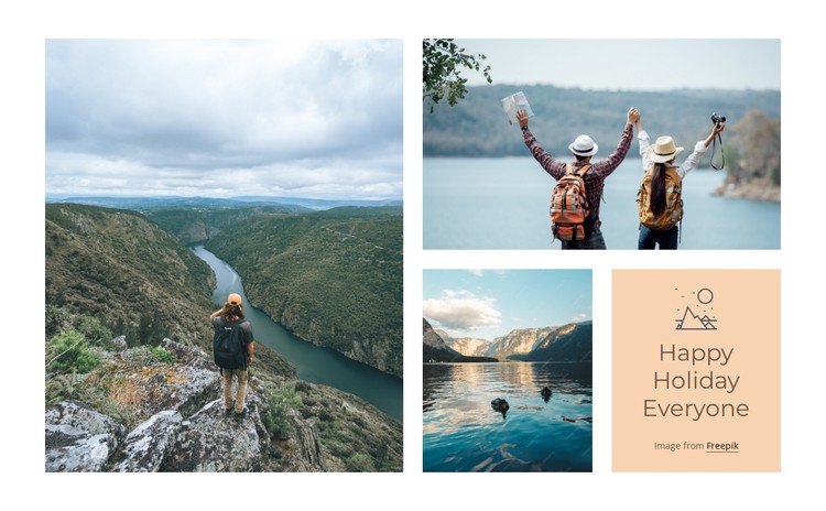 Happy holiday postcard CSS Template