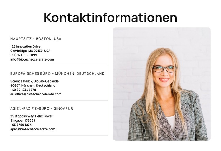 Innovation trifft biochemische Geschwindigkeit HTML-Vorlage
