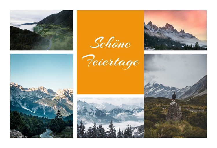 Unvergessliche Postkartenmomente HTML-Vorlage