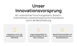 Schnellere Wissenschaft, Bessere Lösungen - Kostenlose Website-Vorlage