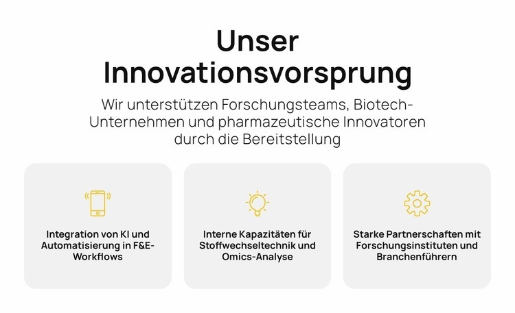 Schnellere Wissenschaft, bessere Lösungen Landing Page