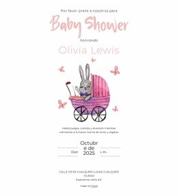 Invitación De Baby Shower - Página De Inicio De Descarga Gratuita