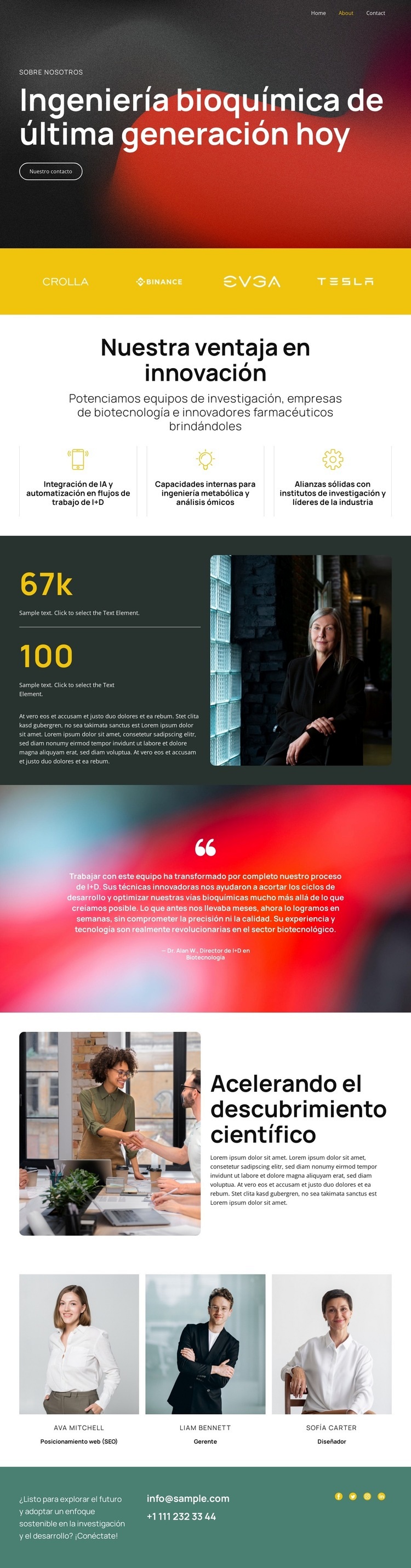 Soluciones a través de la ciencia inteligente Plantilla de una página