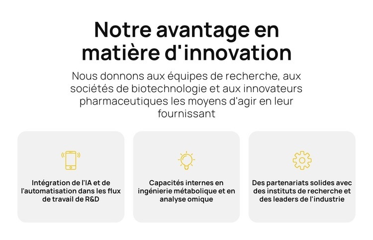 Une science plus rapide, de meilleures solutions Conception de site Web