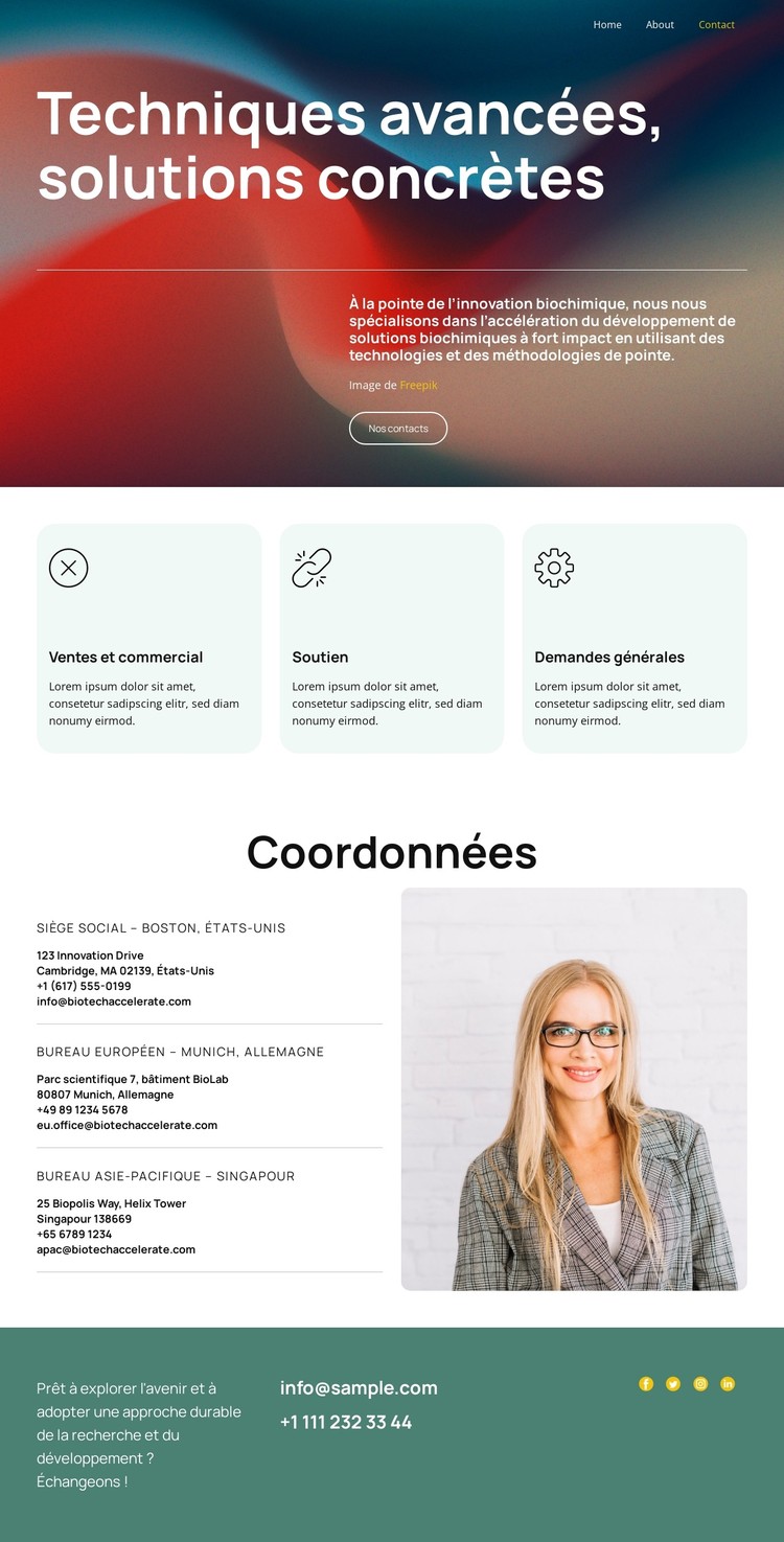 Redéfinir le développement biochimique Modèle CSS