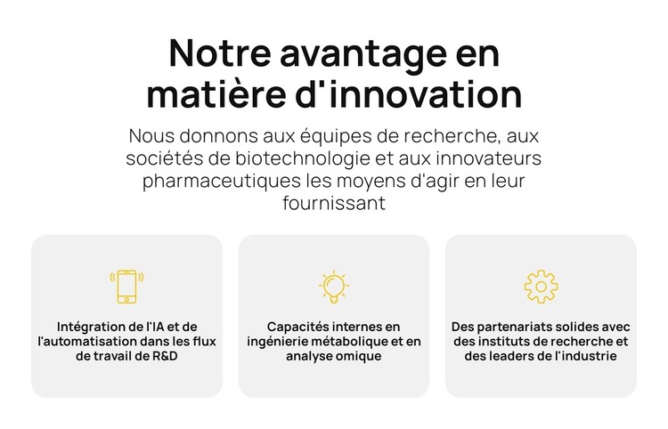 Une science plus rapide, de meilleures solutions Modèle de site Web