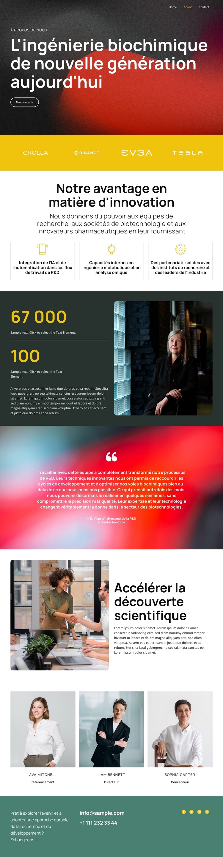 Des solutions grâce à la science intelligente Thème WordPress