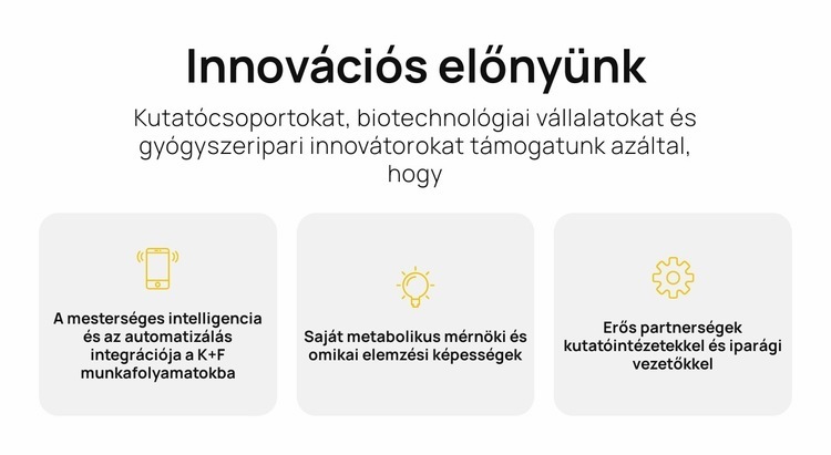 Gyorsabb tudomány, jobb megoldások Weboldal sablon