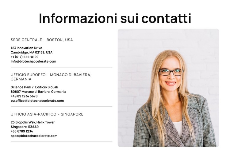 L'innovazione incontra la velocità biochimica Modello HTML