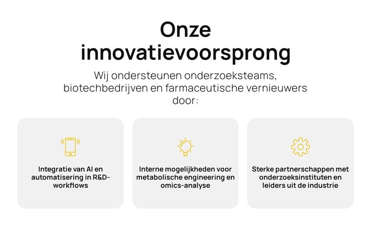 Snellere wetenschap, betere oplossingen HTML-sjabloon