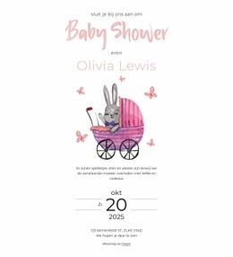 Babyshower Uitnodiging - Gratis Download Website-Ontwerp