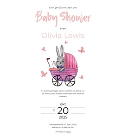 Babyshower Uitnodiging