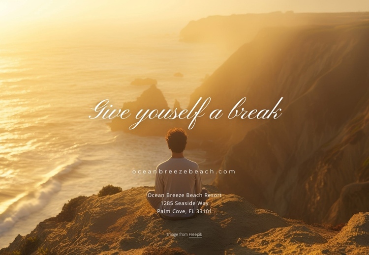 Travel picture postcard One Page Template