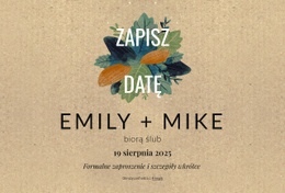 Zapisz Datę Pocztówka Z Liśćmi