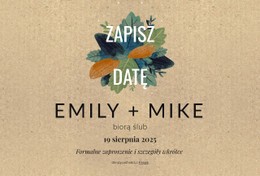 Zapisz Datę Pocztówka Z Liśćmi