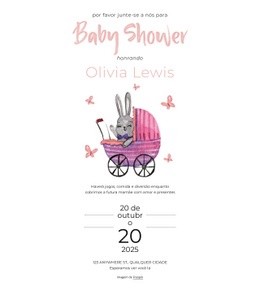 Convite Para Chá De Bebê - Design De Funcionalidade