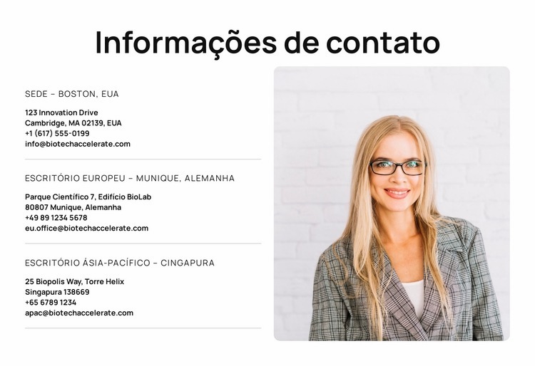 A inovação encontra a velocidade bioquímica Modelo HTML5