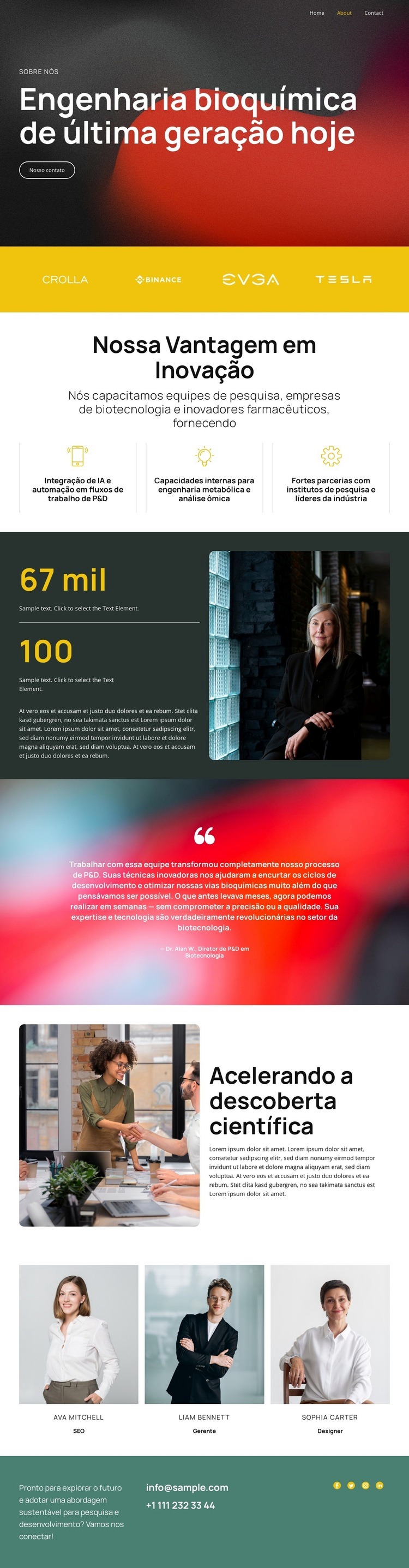 Soluções por meio da ciência inteligente Modelo