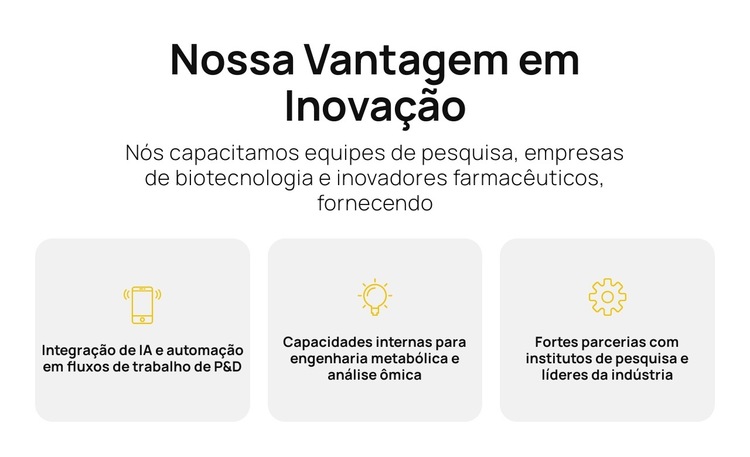 Ciência mais rápida, melhores soluções Modelo de site