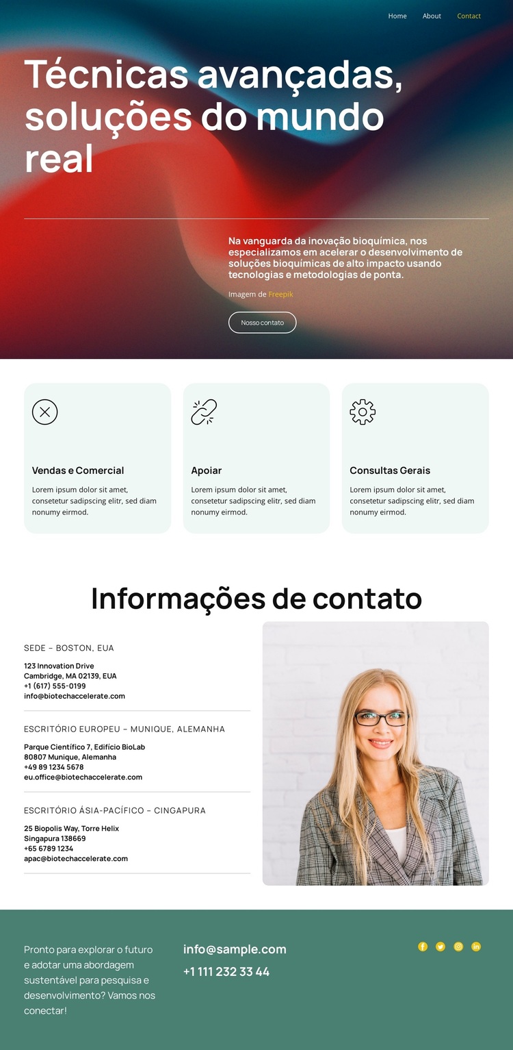 Redefinindo o Desenvolvimento Bioquímico Tema WordPress