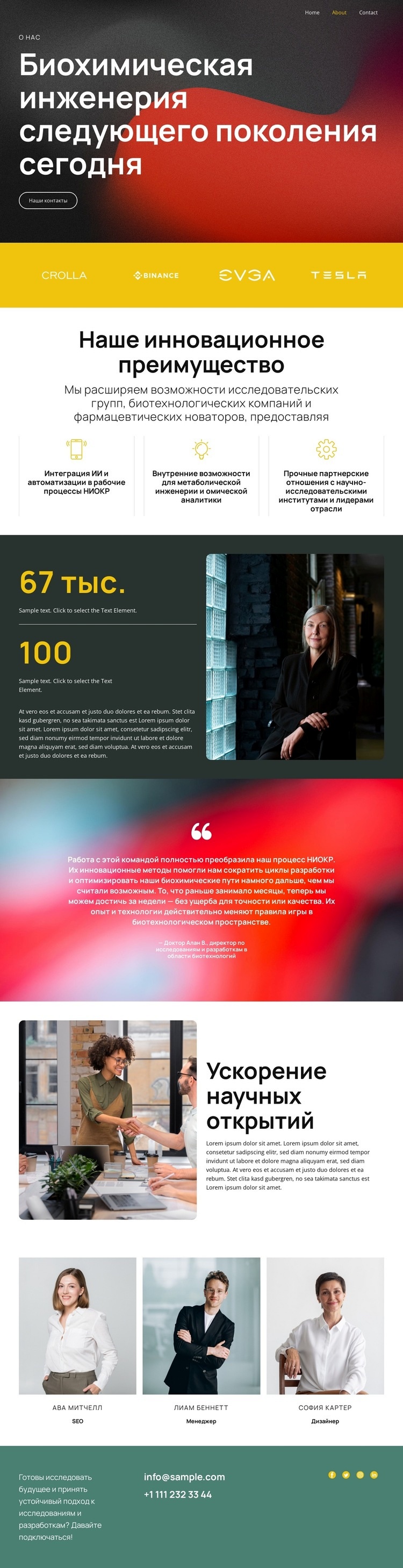 Решения посредством интеллектуальной науки Мокап веб-сайта