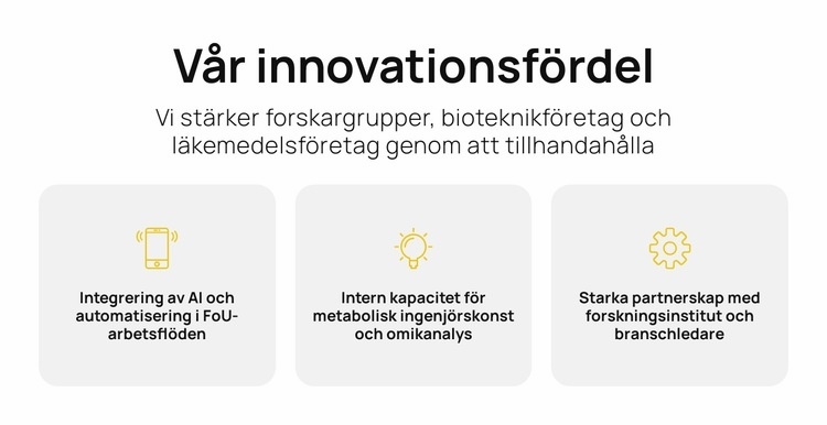 Snabbare vetenskap, bättre lösningar HTML-mall