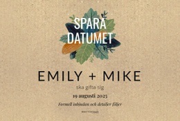 Spara Datum-Vykort Med Löv