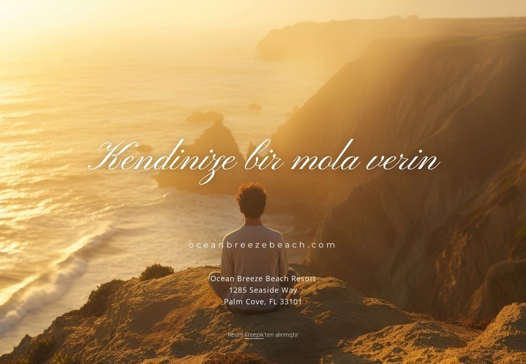 Seyahat resimli kartpostal Bir Sayfa Şablonu