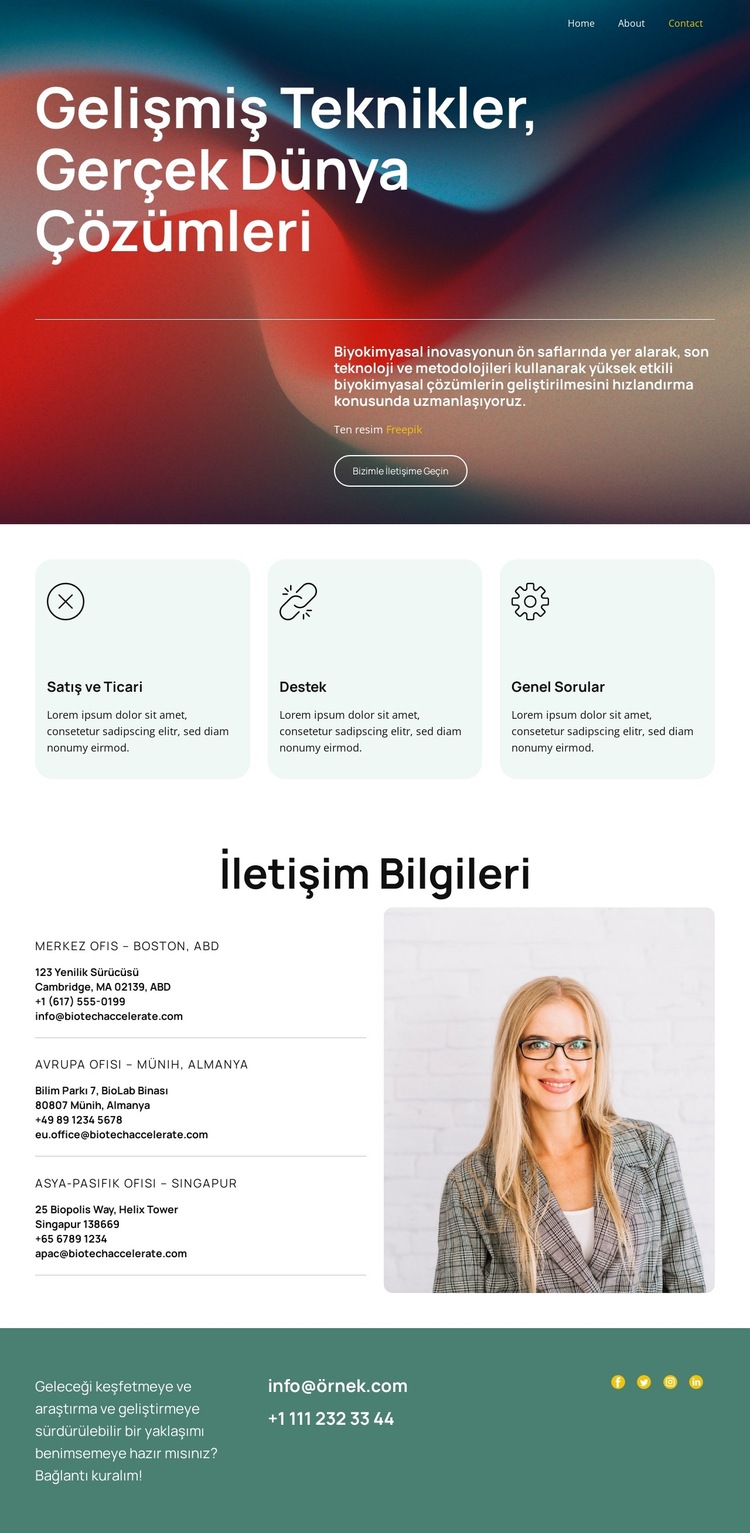 Biyokimyasal Gelişimin Yeniden Tanımlanması Web Sitesi Şablonu