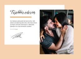 Teşekkür Kartpostalı Web Sitesi Tasarımı