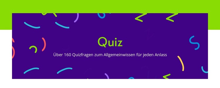 Quizfragen zum Allgemeinwissen HTML-Vorlage