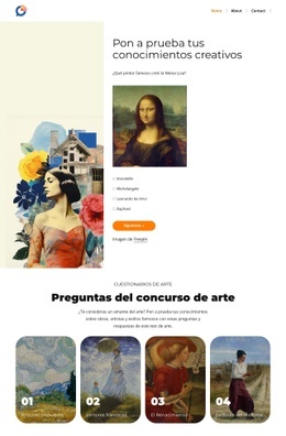 Preguntas De Búsqueda De Arte: Página De Destino Moderna