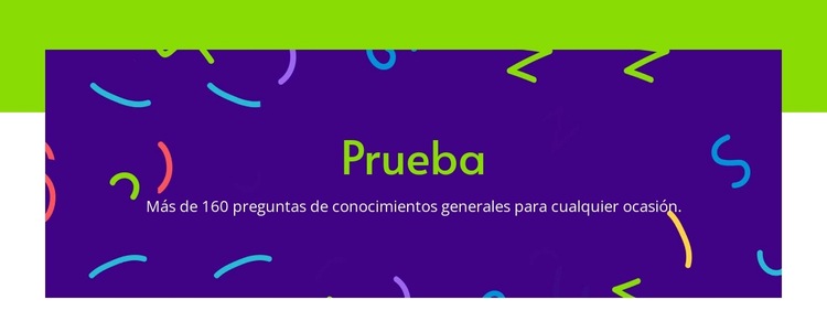 Preguntas del cuestionario de conocimientos generales Plantilla de sitio web