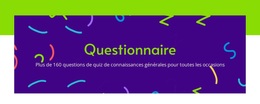 Questions Du Quiz De Connaissances Générales - Modèle WordPress