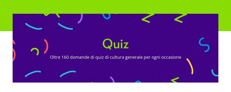 Domande del quiz di cultura generale Tema WordPress