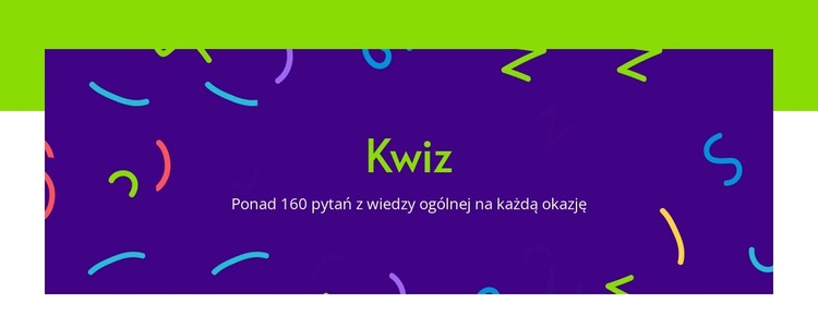 Pytania z wiedzy ogólnej Szablon witryny sieci Web