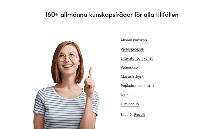 General knowledge quizzes HTML-mall