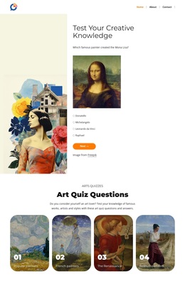 Art Quest Questions Template